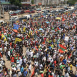 thousands of demonstrators in Luanda against hunger and the government