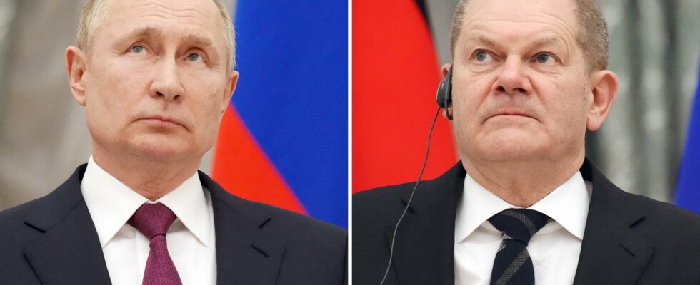 what Vladimir Putin and Olaf Scholz said to each other