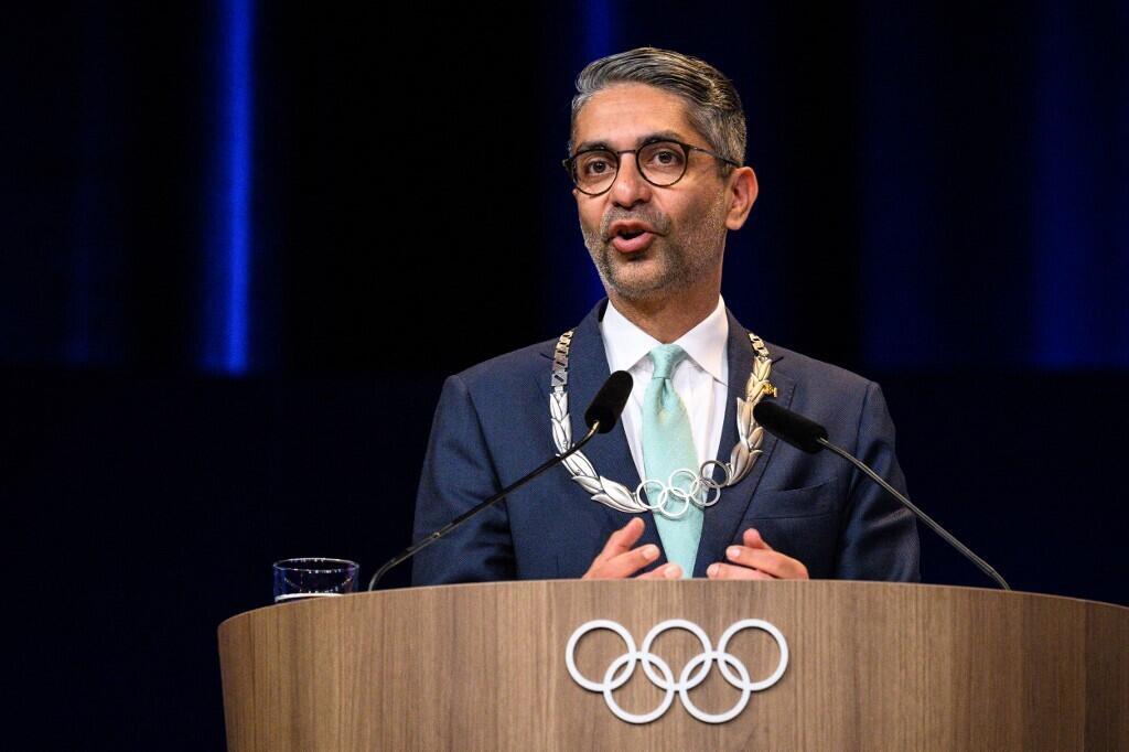 Abhinav Bindra, first Indian athlete to win a gold medal in individual sport, during the IOC ceremony in Paris, August 10, 2024.