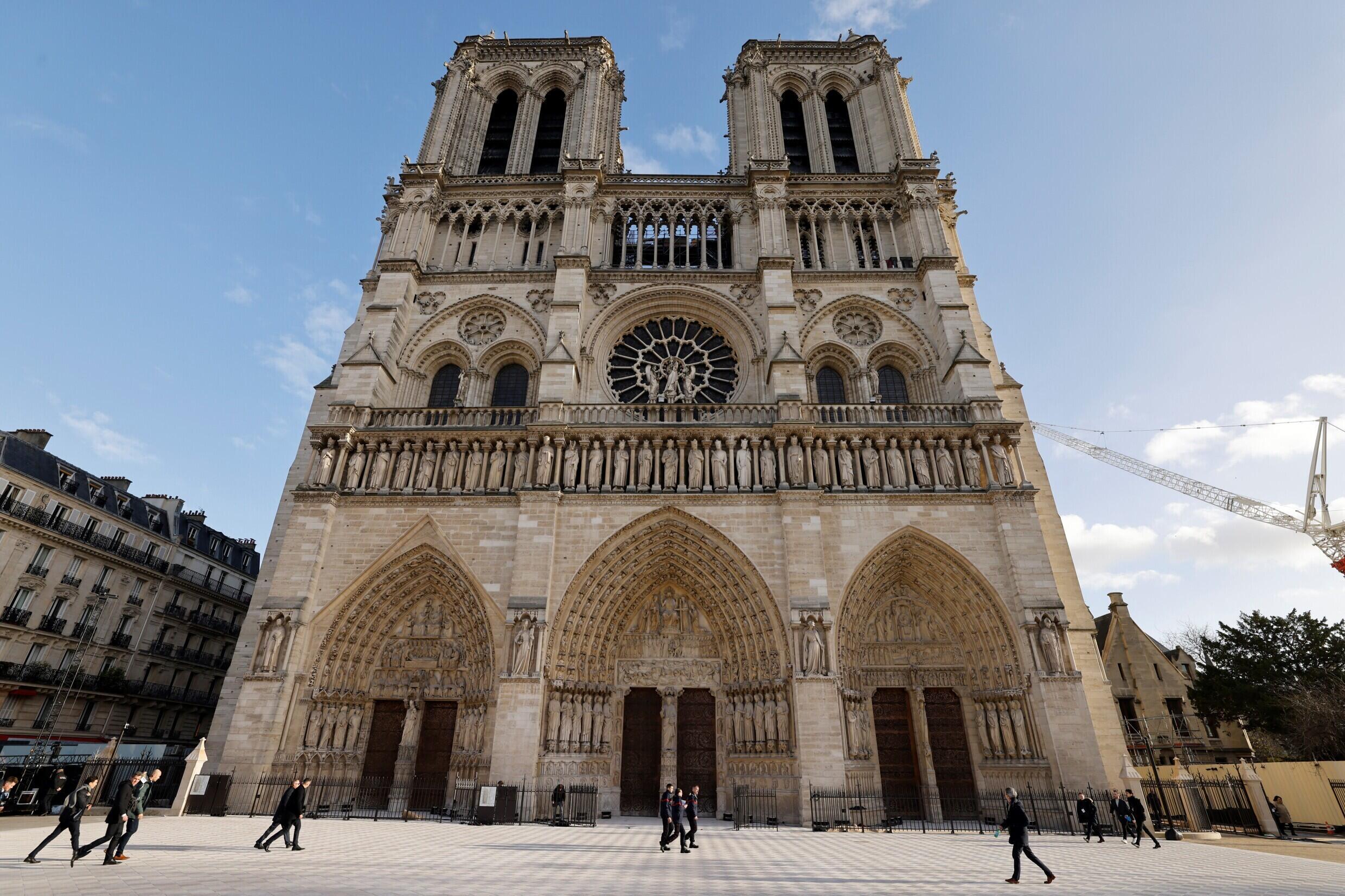 Paris Cathedral, Notre-Dame, this Saturday, December 7, 2024, the day of its reopening ceremony.