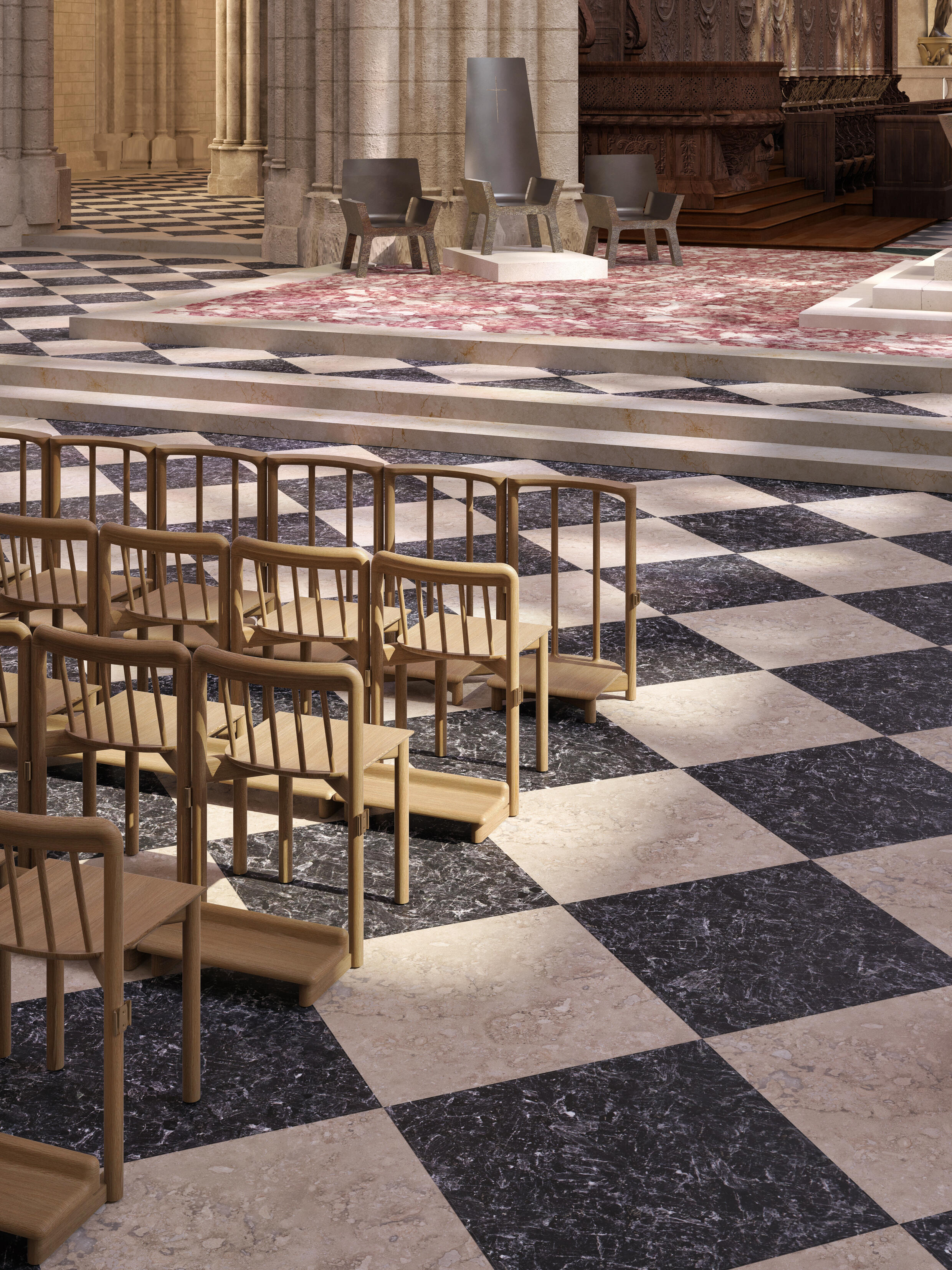 Notre Dame de Paris, new furniture Ionna Vautrin