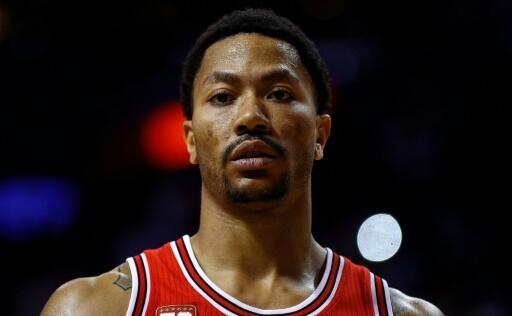 Derrick Rose with Chicago during a game against the Heat, April 7, 2016 in Miami