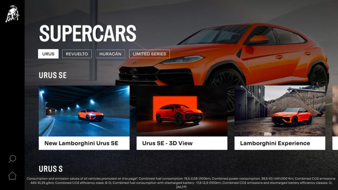 A smart television application called Lamborghini TV has been released