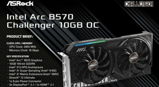 All details for Intel Arc B570 and Arc B580 leaked