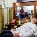 Barbershops and coffee shops take over shopping streets Cutting is