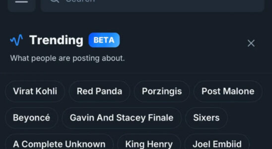 Bluesky started showing trending content on the platform