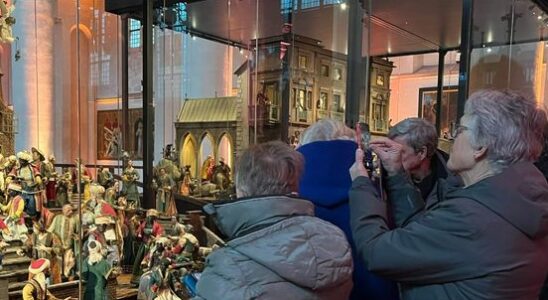 Details of the large nativity scene impress first time visitors