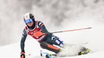 Eduard Hallberg stopped Val dIsere in the slalom Feeling