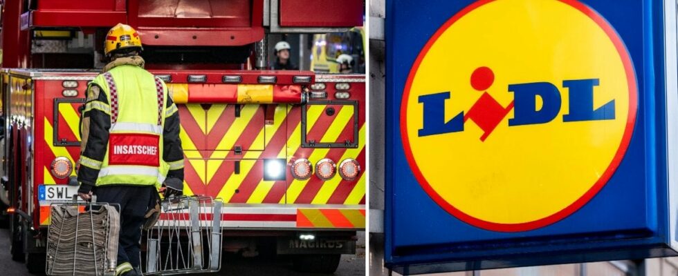 Fire at Lidl customers had to be evacuated