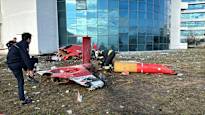 Four died after a helicopter crashed into a hospital in