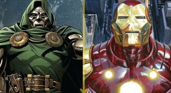 Iron Man and Doctor Doom face to face