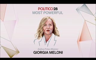 Meloni the most powerful person in Europe according to Politico