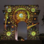 Show at the Arc de Triomphe fireworks in Paris this