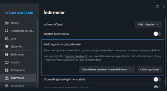 Steam introduces new settings for the game update process