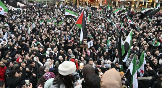 Syrians in Stockholm celebrate the fall of the al Assad regime