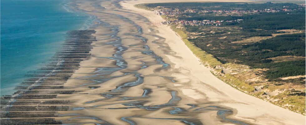 The Bay of Somme seen from the sky