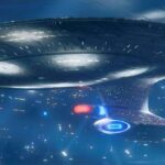 The last flight of the Enterprise D in continuation of the