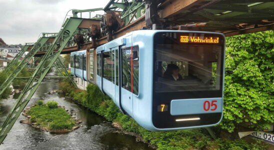 This suspended train is not science fiction