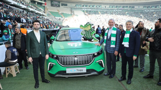 Togg became the tribune and shorts sponsor of Bursaspor