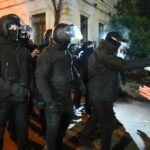 Water cannons and fireworks in Tbilisi protests