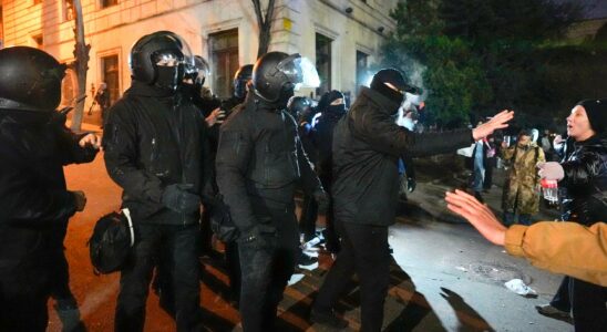 Water cannons and fireworks in Tbilisi protests