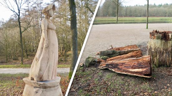 Wooden sculptures destroyed in Baarnse Bos I have never