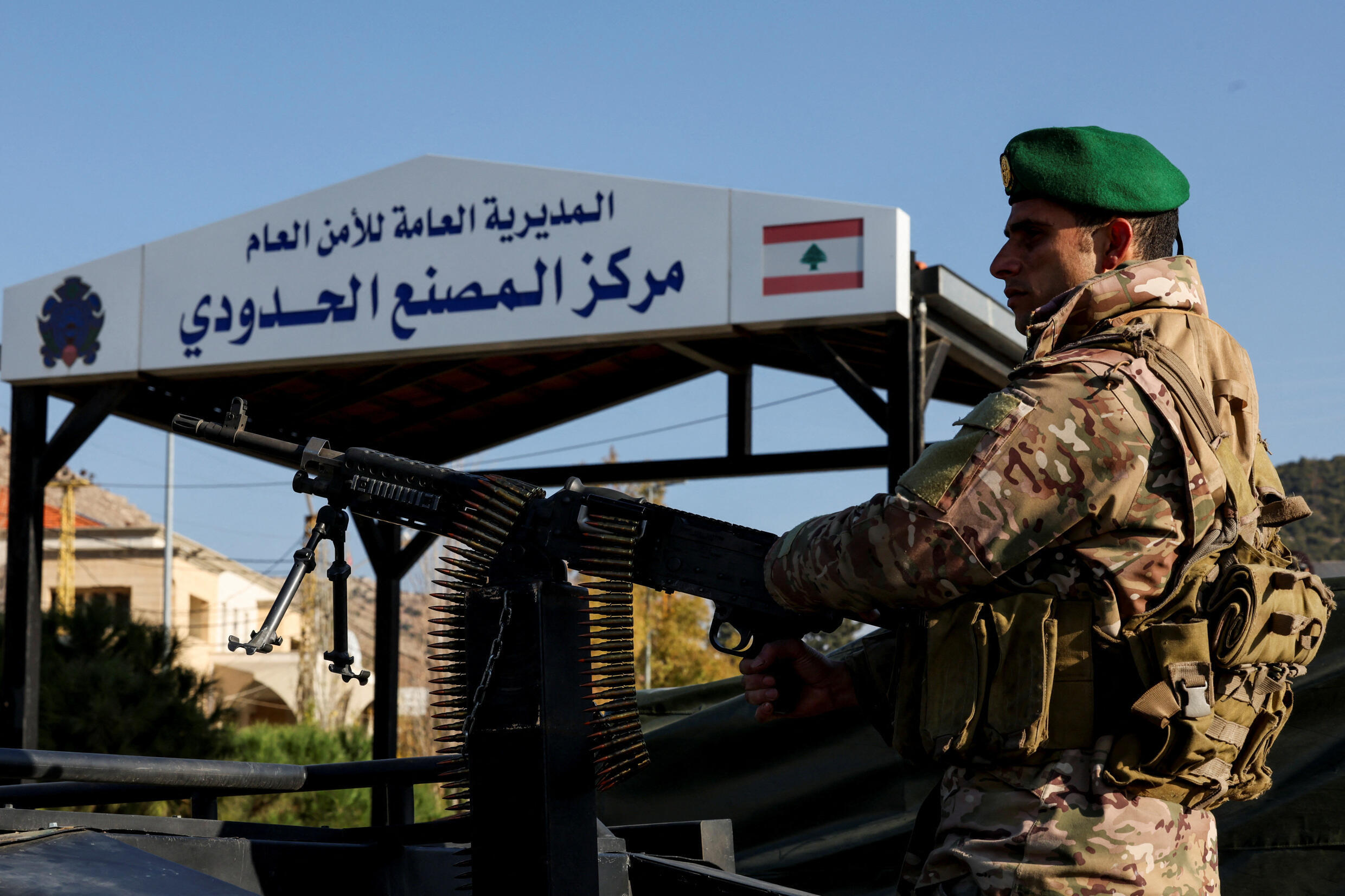 A member of the Lebanese army at the Masnaa border post, December 8, 2024. REUTERS/Amr Abdallah Dalsh