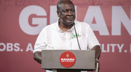 in Ghana John Mahama wins the presidential election with 56