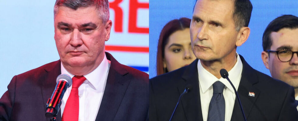 outgoing president Zoran Milanovic and his rival Dragan Primorac advance