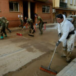 rubble management in Valencia one month after the deadly floods