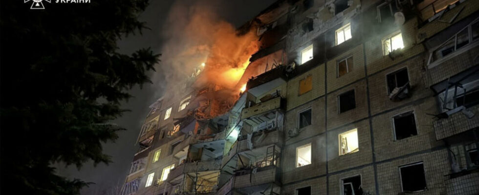 the city of Kharkiv targeted by a massive attack by