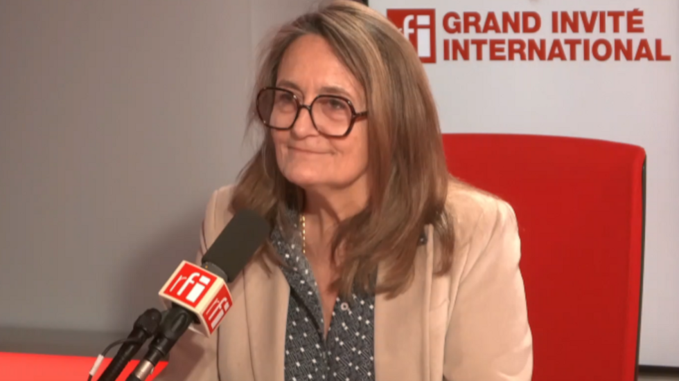 Sophie Primas, Spokesperson for the French Government in the RFI studios, January 10, 2025.