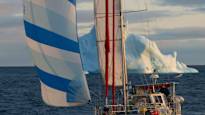 A Finnish couple sailed along a rare shipping lane that