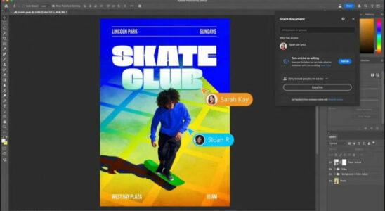 Adobe is testing a live collaboration feature for Photoshop