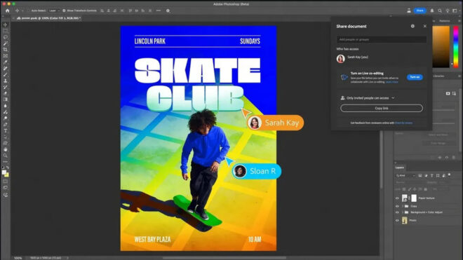 Adobe is testing a live collaboration feature for Photoshop