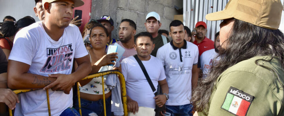 At the Mexican border migrants awaiting Trumps policies