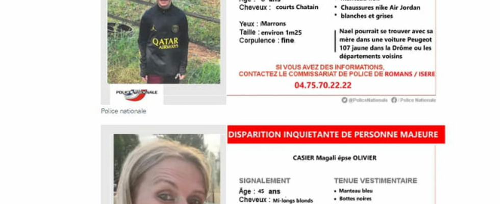 Disappearance in Drome a mother and her 8 year old son untraceable