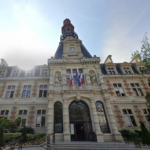 Fire in Paris the 12th arrondissement town hall on fire