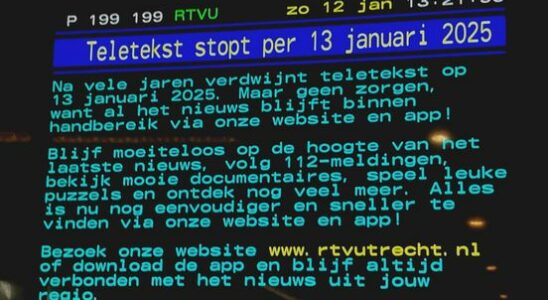 Last message from RTV Utrecht on Teletekst tonight