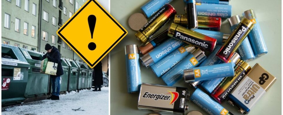 Never put your batteries here can be dangerous