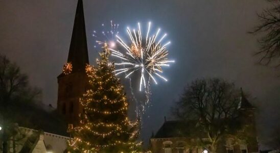 New Years Eve in Utrecht from light show and fireworks