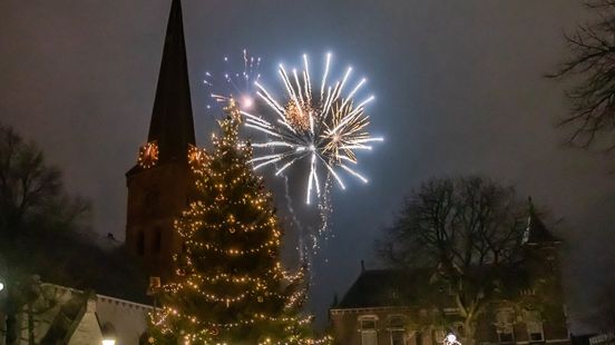 New Years Eve in Utrecht from light show and fireworks