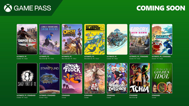 New games to be added to the Game Pass library