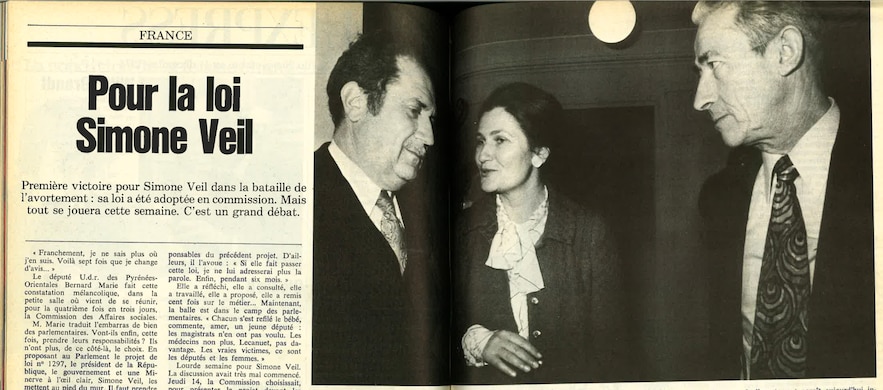 "For the Simone Veil law" - November 1974