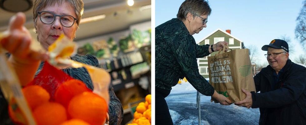 Pensioners buy food for the elderly and disabled in Lovanger