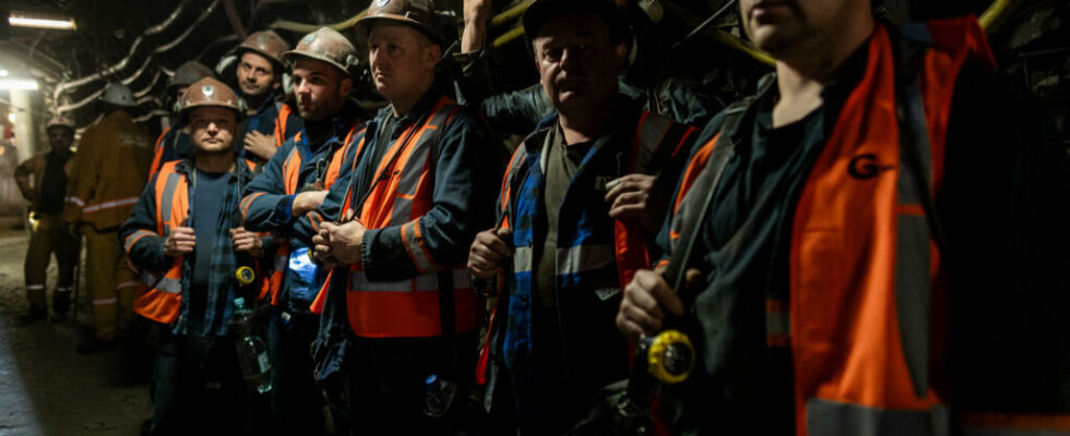 Poland coal industry workers and miners demonstrate in Warsaw