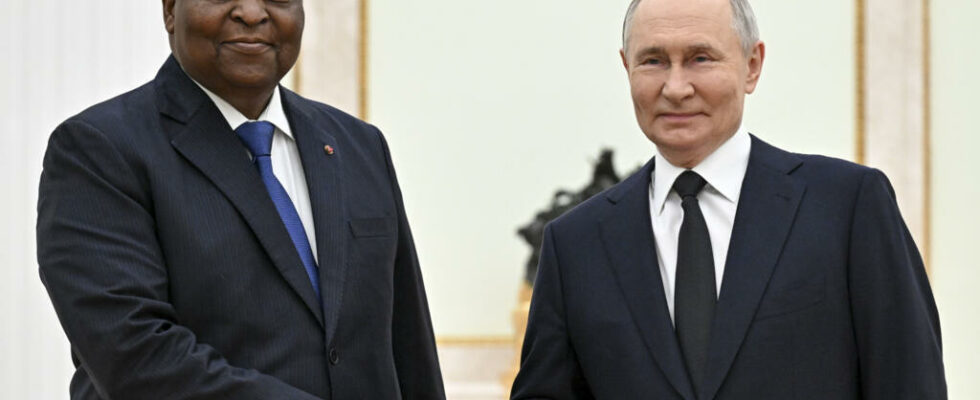 Russia meeting between Vladimir Putin and his Central African counterpart