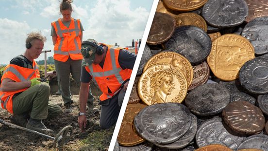 Spectacular find with metal detector in Bunnik 404 Roman coins