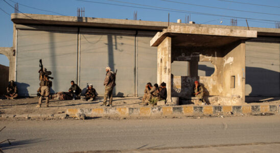 Syria in Abu Qilqil civilians flee fighting between pro Turkish factions