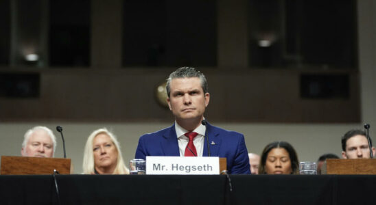 United States candidate for the Pentagon Pete Hegseth undergoes a